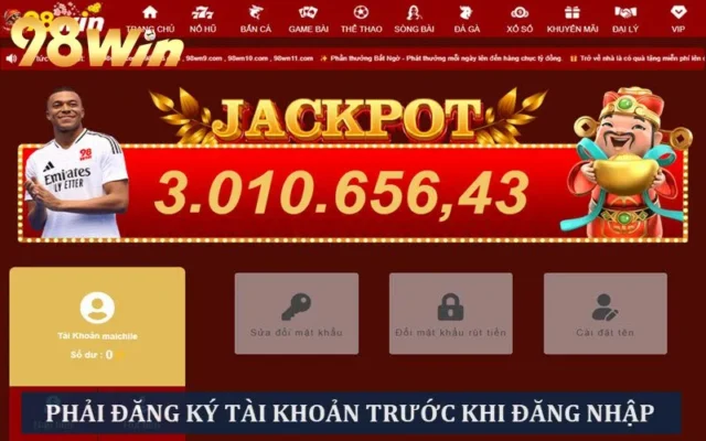 Người chơi phải đăng ký account trước khi đăng nhập 89Win